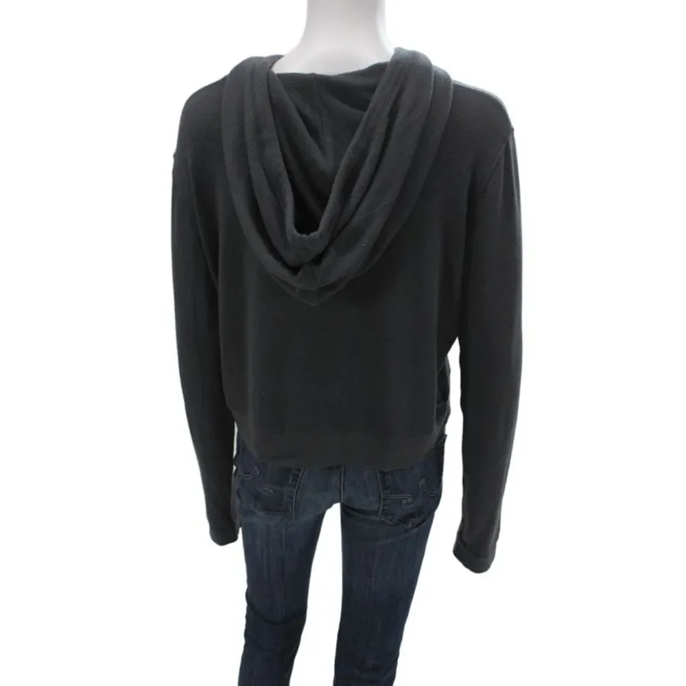 Alo Yoga Women Pullover Hoodie Gray Crew Neck Long Sleeve Athleisure Size L